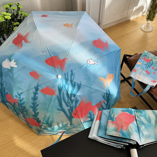 Rosy高颜值自动晴雨伞两用防晒防紫外线太阳伞女小巧便携折叠遮阳