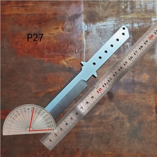 锻打加硬不锈钢挺进者半成品刀胚T头 p27