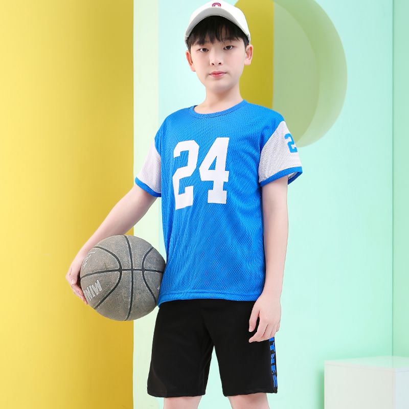 男童夏装运动速干衣篮球服