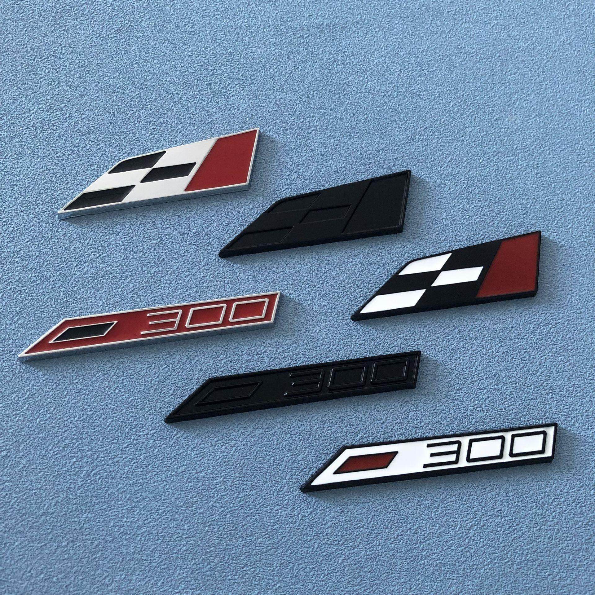 赛车旗贴标适用菲亚特菲翔致悦车标贴 黑白格300改装金属车贴尾标