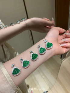 S925纯银天然危料翡翠A货绿佛公吊坠新中式 贵气满绿超闪项链首饰