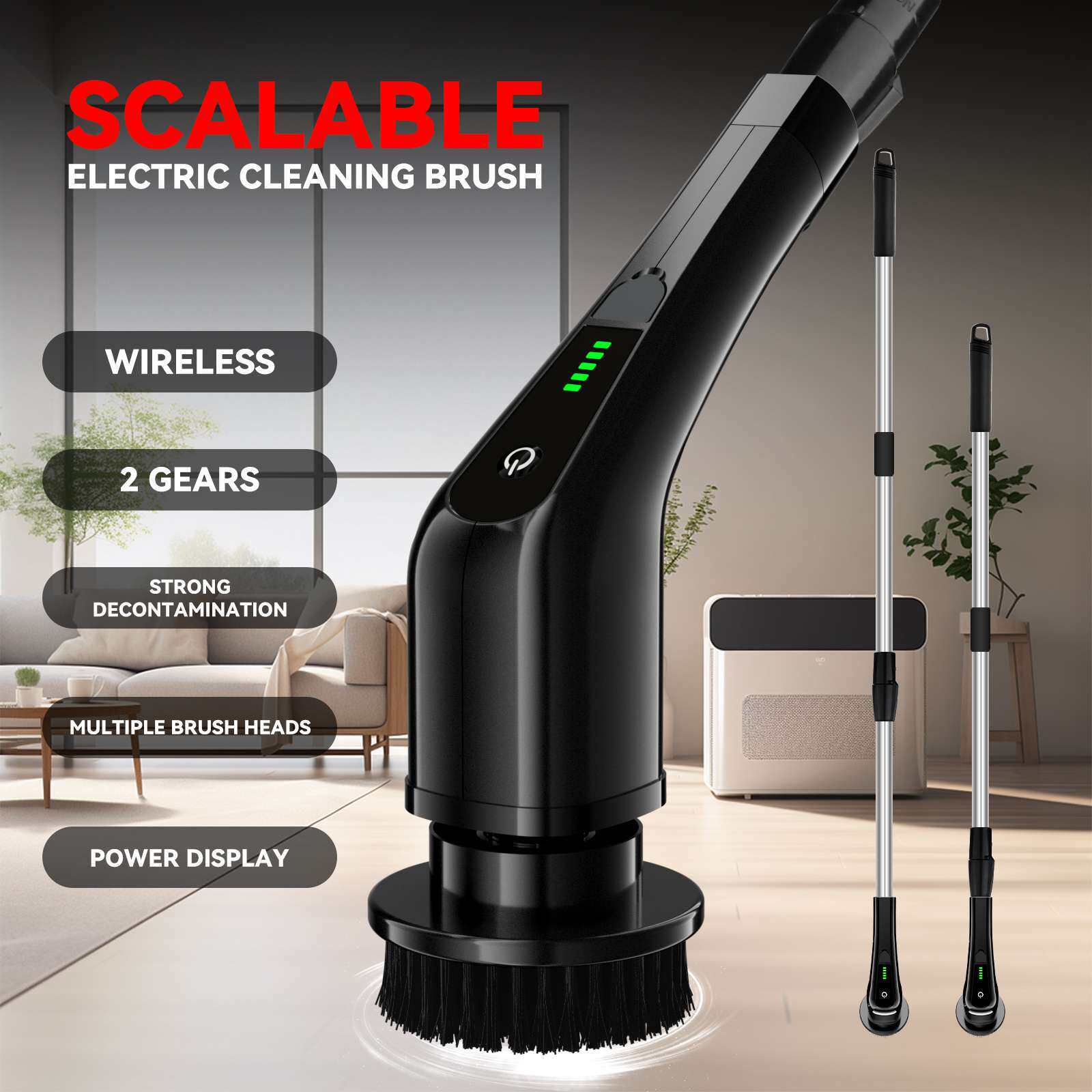 Electric Cleaning Brush USB Charging Bathroom Wash Kitchen