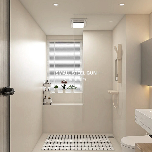 侘寂通体奶油色卫生间微水泥瓷砖