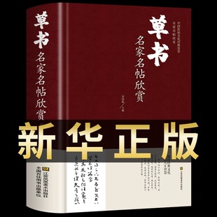 草书名家名帖欣赏 中国书法书简史入门字谱基础教程实用秘籍字典练字教材大全历代硬笔书法论文选练字帖成年凹槽成人临摹毛笔书谱