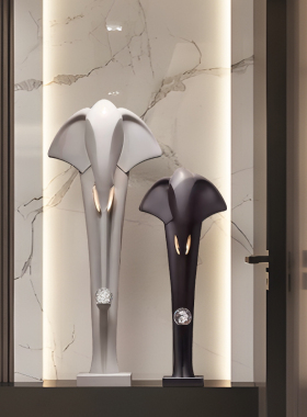 招财吉象摆件高级感电视柜落地摆件客厅玄关办公室装饰品乔迁礼物