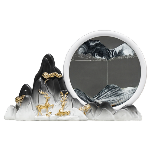 流沙画创意沙漏轻奢高档新中式摆件酒柜电视柜客厅办公桌装饰摆件