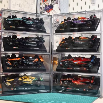 F1汽车模型展示架山姆比美高车模收纳盒玩具车透明防尘陈列柜神器