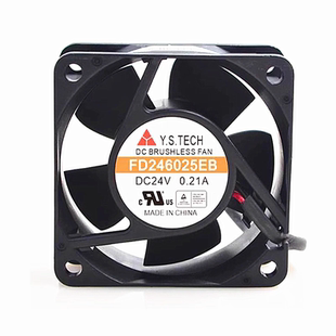 Y.S.TECH元山 FD246025EB 24V 0.21A 6CM 6025 工控机 变频器风扇