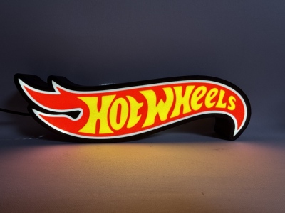 3d打印车模风火轮背景灯发光灯牌创意桌面壁挂LED可充电氛围夜灯