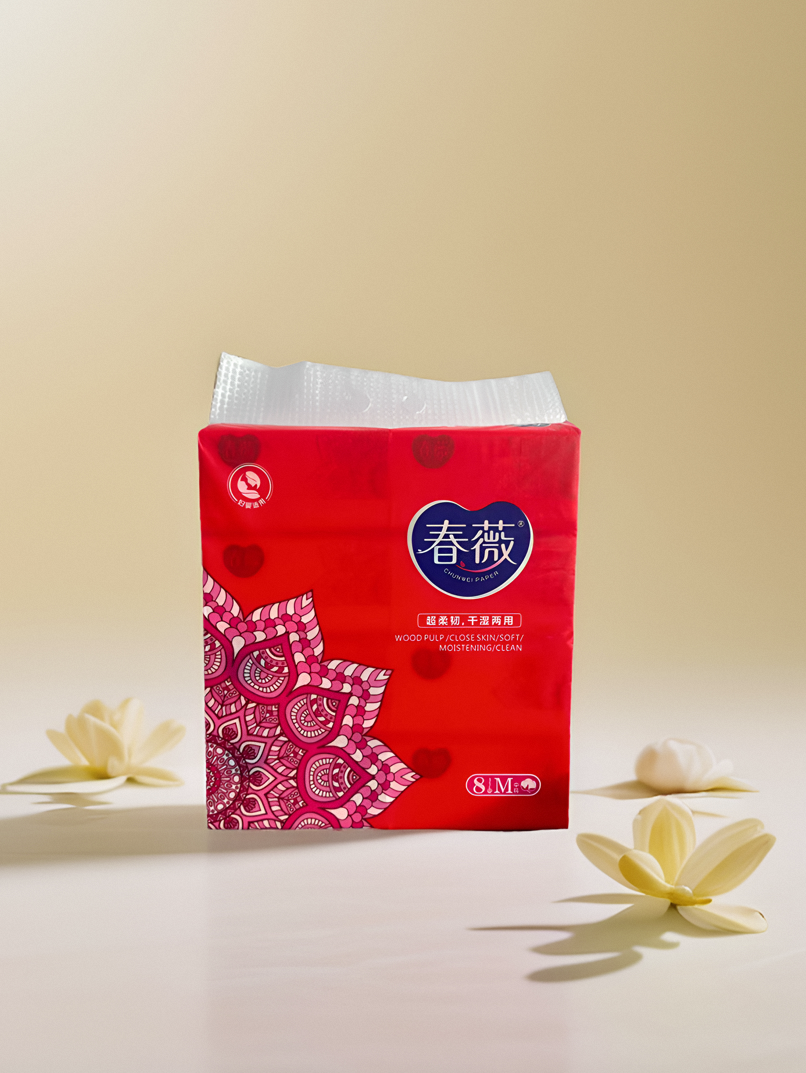 春薇纸巾财源滚滚装无香宝宝可用抽纸餐巾纸家用一提80包装