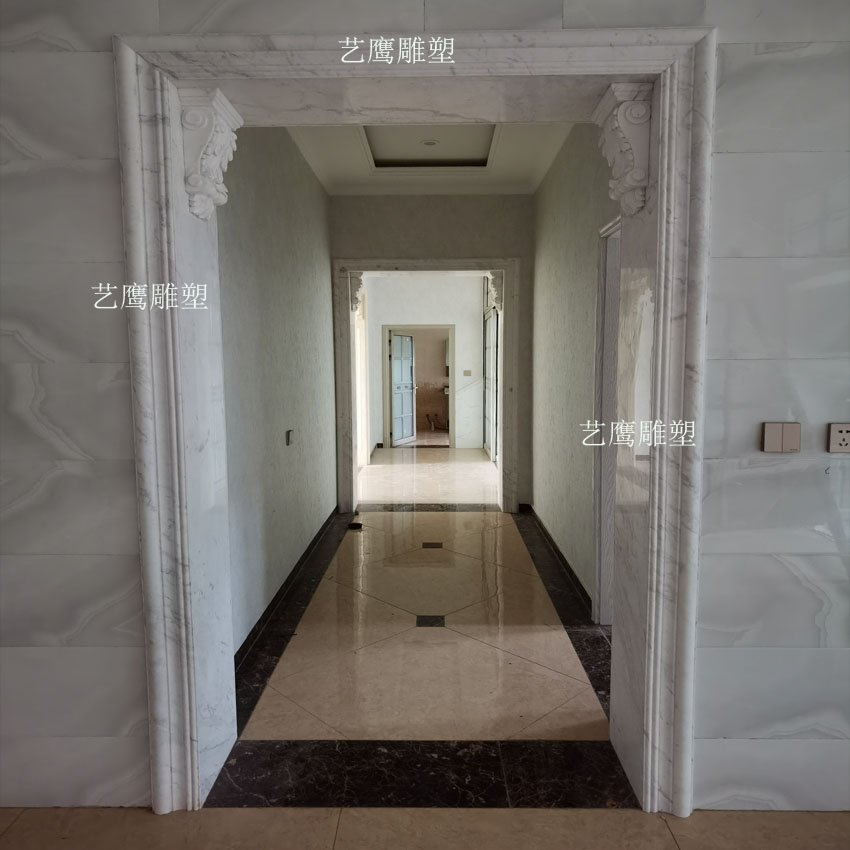 天然进口大理石门套框垭口包边框曲阳雕塑客厅线条中欧式罗马柱