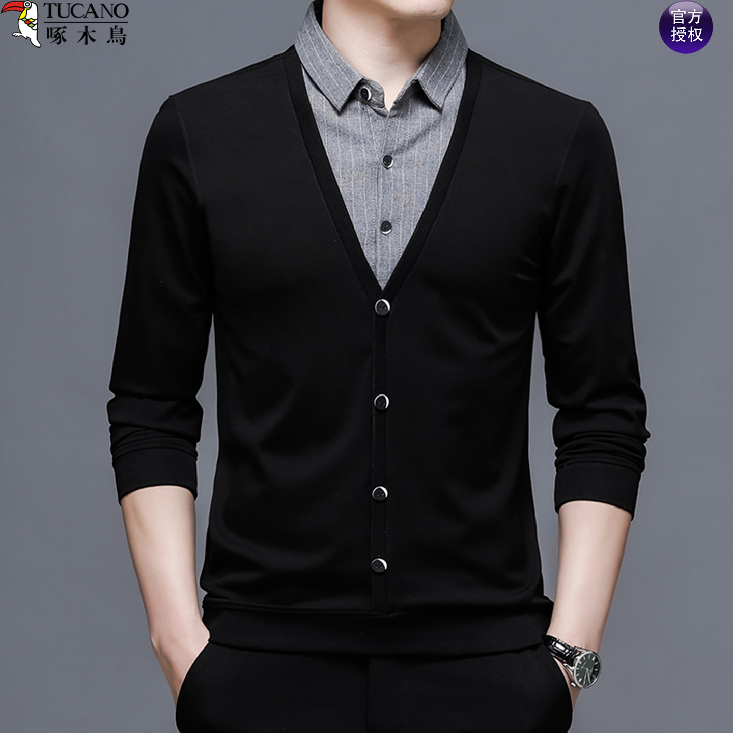 啄木鸟春秋假两件T恤衫