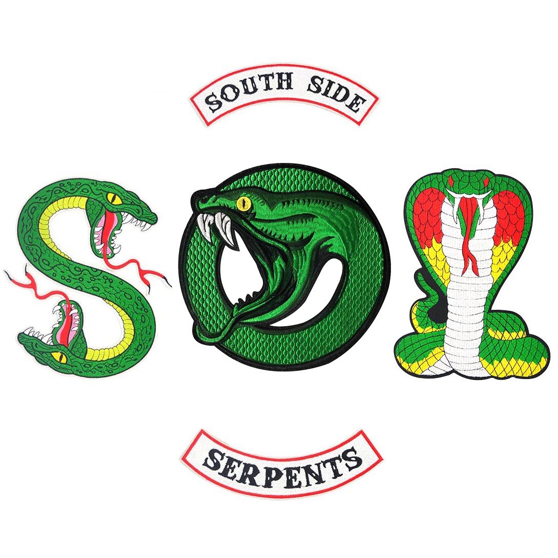 欧美新款潮牌英文字母眼镜蛇两头蟒青蛇衣服补洞丁贴装饰布贴辅料