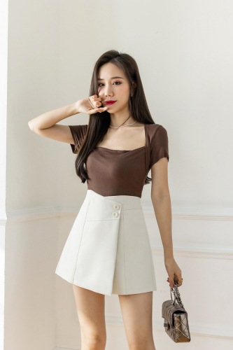 Suit Shorts women's 2022 spring and summer new A-line skirt pants irregular casual skirt High Waist Wide Leg Pants for women