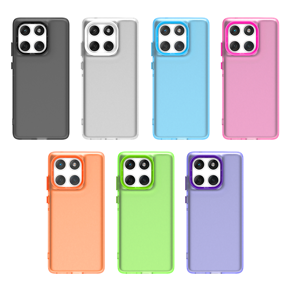 适用于 摩托罗拉Moto Edge60 Fusion 5G 手机壳 肤感盾甲系列 简约纯色保护套日韩糖果色