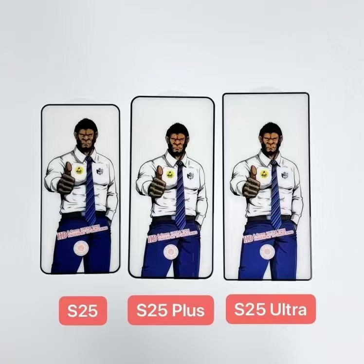 适用三星 S25Ultra S25 S24Ultra S24 plus + S22+ S23+ S21 大猩猩 防窥钢化膜手机壳高清指纹解锁钢化膜新