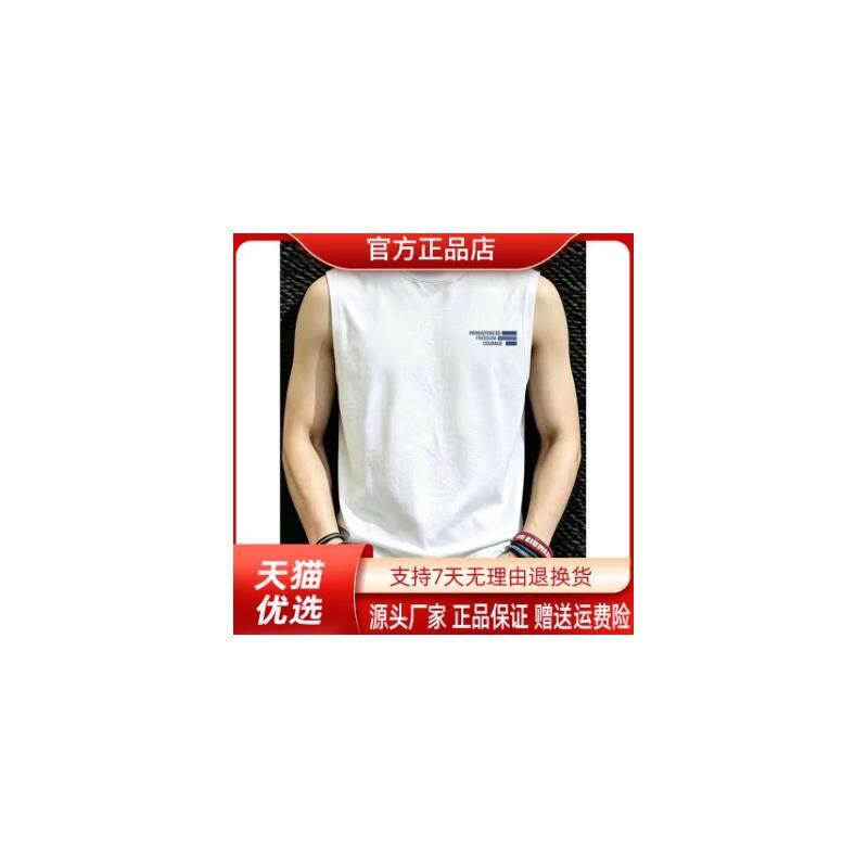 北嘉服饰美式个性潮流百搭高街字母时尚印花男士宽松圆领坎肩背心
