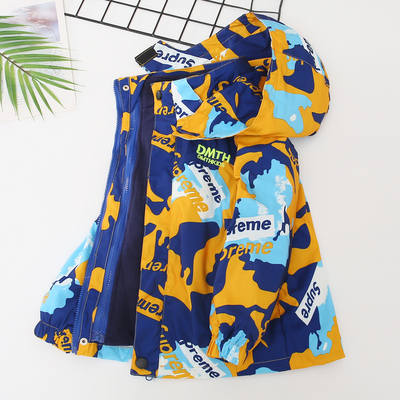 男童春秋冲锋衣可拆卸加绒加厚