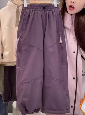 冲锋裤女孩冬季韩版休闲裤