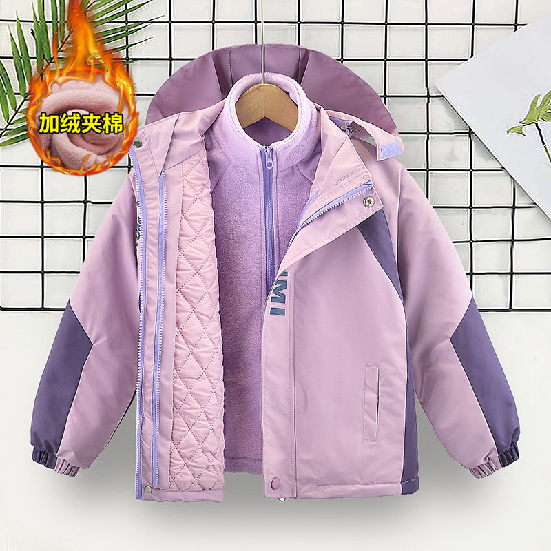厚外套两件套装女大童加棉服