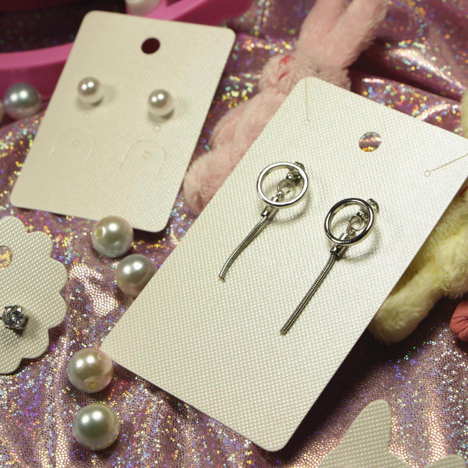 耳钉diy 发饰发架 项链 耳环包装耳钉卡片纸 diy耳夹卡纸头绳卡片