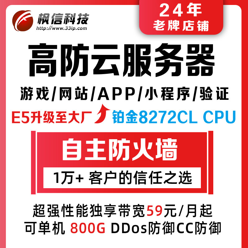 高防云机BGP五线独立物理服务器租用传奇微端网站页游戏秒解试用