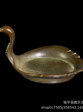 古玩批发小天鹅笔洗笔架天鹅碟茶宠家用装饰品文房用品批发摆件