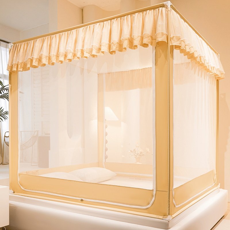高级防摔蚊帐2026新款蒙古包家用卧室免安装儿童婴儿防止掉床全底