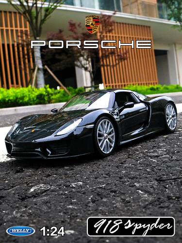 原厂仿真合金车模威利1:24保时捷918 911汽GT3车模型跑车收藏摆件