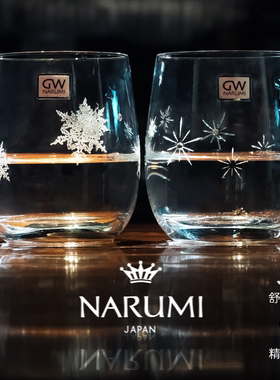 NARUMI/鸣海Snow&Star 玻璃对杯/雪花&星星礼盒GW4065-42182A