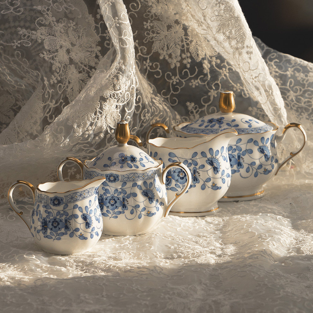 日本narumi/鸣海 milano系列 浓缩奶壶/奶罐/浓缩糖罐/糖罐 骨瓷