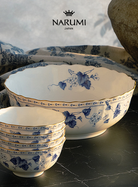 日本NARUMI/鸣海Solaria经典系列骨瓷餐具单品中餐碗/汤碗 釉中彩