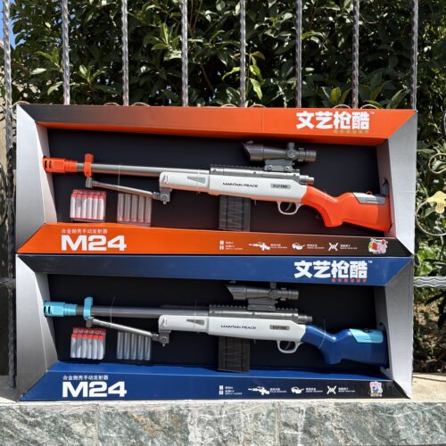 圣诞节儿童男孩生日礼物6-12周岁M24合金手动软弹枪狙击枪玩具枪9