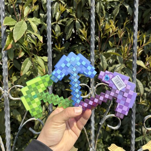 夏天我的的世界像素方块镐子按压水枪稿子戏水漂流洗澡儿童玩具枪