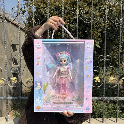 圣诞节礼物小女孩4岁5岁7岁幼儿园3音乐讲故事美人鱼娃娃公主礼盒