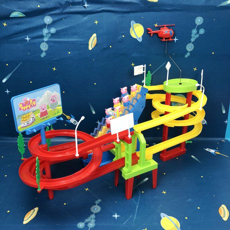 CHRISTMAS HOLIDAY GIFTS NEW YEARS GIFTS BOXED KIDS ELECTRIC LIGHTS MUSIC TRACKS SLIDES SLIDES