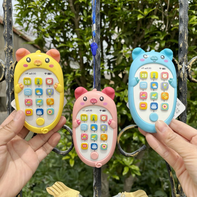 婴幼儿趣味益智早教启蒙卡通萌猪益智音乐手机电话玩具0-12个月岁