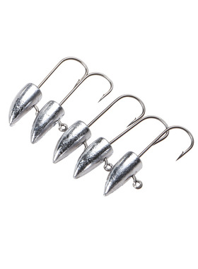 尖头铅头钩根钓rockfish小根1g2g3g原色弯头根钓细条微物铅头钩