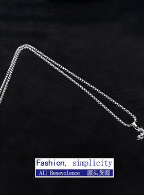 跨境新款十字架吊坠项链镶锆石情侣款毛衣链小众设计款项链