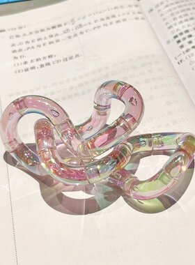 【永生版】tangle扭扭乐水晶七彩透明百变扭扭圈缠绕发泄解压玩具