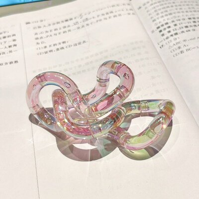 【永生版】tangle扭扭乐水晶七彩透明百变扭扭圈缠绕发泄解压玩具