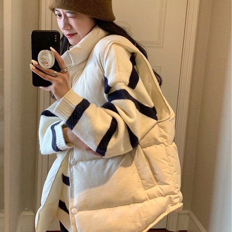 A7seven冬季新款羽绒棉马甲女潮流时尚宽松坎肩背心外穿马夹外套