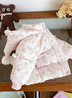 DW257003儿童羽绒服2025冬季新款连帽卡通印花毛球女新国标羽绒服