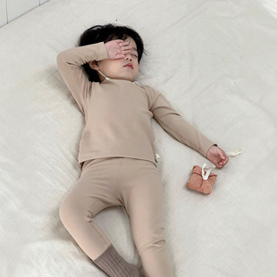 儿童秋衣秋裤套装300克德绒无骨保暖加厚睡衣男女童秋冬家居服