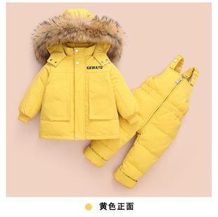 儿童羽绒服套装中长款冬季新款一岁男宝宝婴幼儿冬装女童加厚