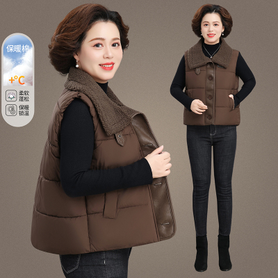 妈妈冬装坎肩马甲外套中老年