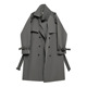 灰色风衣外套女春秋季 英伦风中长款 小个子今年流行高级感白色大衣