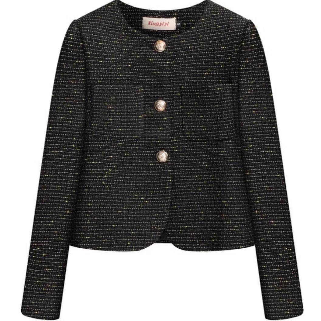 圆领小香风外套女短款气质休闲上衣秋季新款,女装/女士精品,短外套,淘宝优惠券,粉丝福利购,淘宝优惠卷