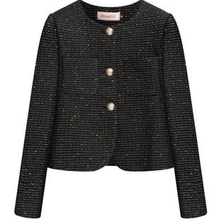 新款 圆领小香风外套女短款 气质休闲上衣秋季