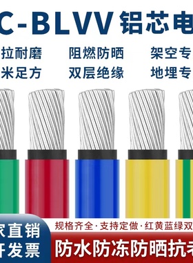 国标双皮铝线BLVV10 16 25 35 50 70 95 120 150 185 240平方电线